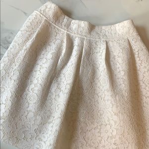 Express white lace skirt